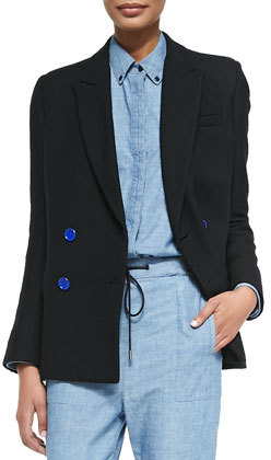 Proenza Schouler Double Breasted Blazer Black 2 250 Neiman Marcus