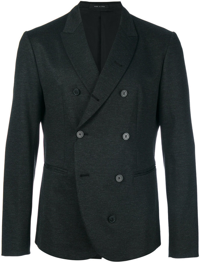 Emporio Armani Double Breasted Blazer, $825 | farfetch.com | Lookastic