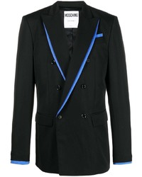 Moschino Double Breasted Contrast Trim Blazer
