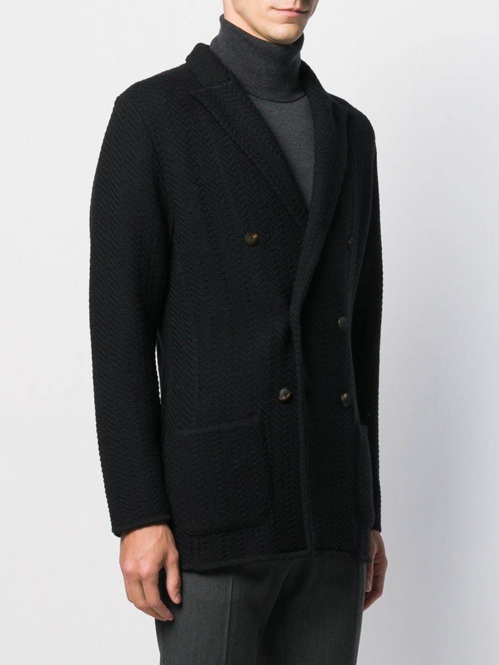 Lardini Double Breasted Knit Jacket, $571 | farfetch.com | Lookastic