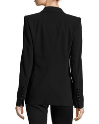 Escada Double Breasted Long Lined Jacket Black