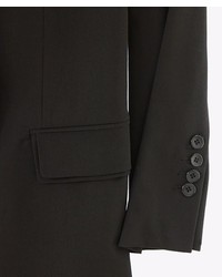 ChicNova Double Deck Neckline Tailored Blazer In Black