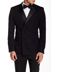 Edge By Wdny Black Double Breasted Notch Collar Jacket