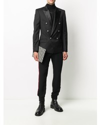 Balmain Embossed Button Double Breasted Blazer