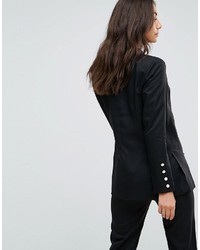 Fashion Union Tall Double Breasted Blazer With Pearl Buttons