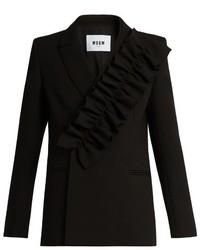 MSGM Ruffled Double Breasted Blazer