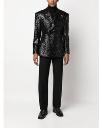 Dolce & Gabbana Sequin Embellished Double Breasted Blazer