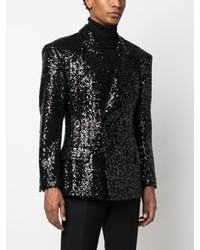 Dolce & Gabbana Sequin Embellished Double Breasted Blazer