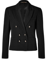 Emilio Pucci Wool Cotton Blend Blazer In Black