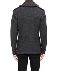 Ralph Lauren Black Label Stockinette Double Breasted Sweater Black Siz