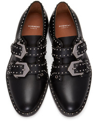 Givenchy Black Studded Monk Strap Shoes