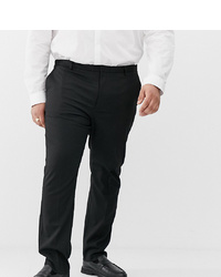 Burton Menswear Big Tall Stretch Smart Trousers In Black