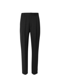 The Row Black Eric Pleated Virgin Wool Trousers