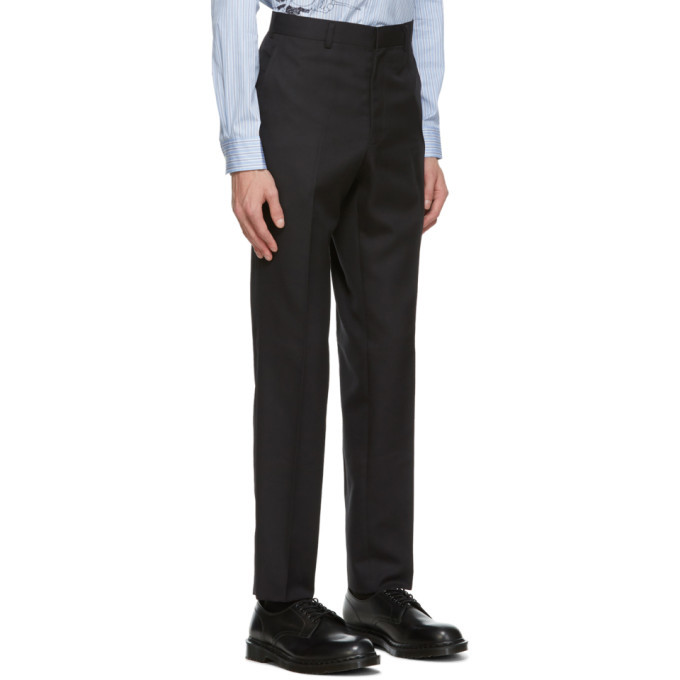 Comme des Garcons Homme Deux Black Herringbone Trousers, $680 | SSENSE ...