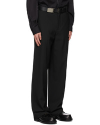 We11done Black One Side Flap Detail Trousers