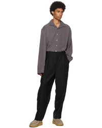 CONNOR MCKNIGHT Black Pleated Suiting Trousers