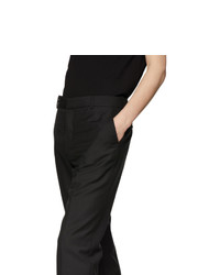 Alexander McQueen Black Selvedge Wool And Mohair Trousers