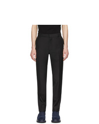 Alexander McQueen Black Selvedge Wool And Mohair Trousers