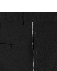 Givenchy Black Slim Fit Chain Trimmed Wool And Mohair Blend Suit Trousers