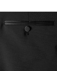 Gucci Black Slim Fit Satin Trimmed Mohair And Wool Blend Tuxedo Trousers
