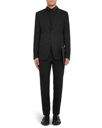 Givenchy Black Slim Fit Wool Blend Suit Trousers