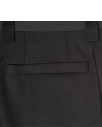 Dolce & Gabbana Black Slim Fit Wool Blend Tuxedo Trousers
