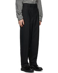 Bed J.W. Ford Black Wool High Waist Trousers