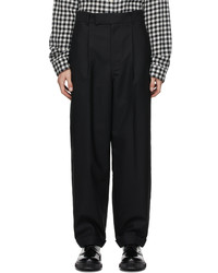 Bed J.W. Ford Black Wool High Waist Trousers