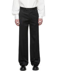 We11done Black Wool Polyester Trousers