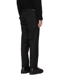 Solid Homme Black Zipper Trousers
