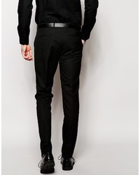Asos Brand Slim Fit Suit Pants In Black Pindot