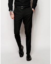 Asos Brand Slim Fit Suit Pants In Black Pindot