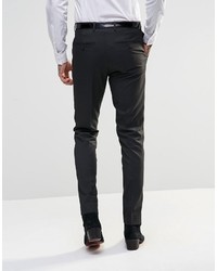 Asos Brand Slim Suit Pants In Black Tonic