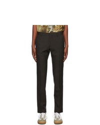 Dries Van Noten Brown Wool Trousers