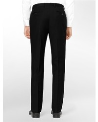 Calvin Klein Body Slim Fit Black Wool Suit Pants