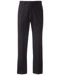 Dockers Classic Fit Solid Flat Front Black Suit Pants