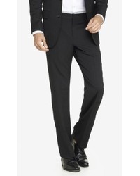 Express Classic Fit Stretch Wool Blend Black Suit Pant