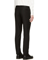 Calvin Klein Collection Black Wool Tuxedo Trousers