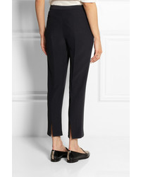 Alexander McQueen Cropped Crepe Tapered Pants