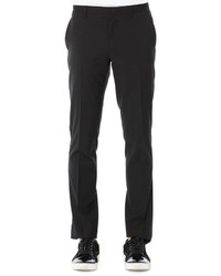 Lanvin Evening Trousers With Velvet Piping Black