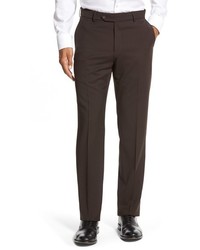 Ballin Flat Front Solid Wool Trousers