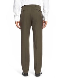 Ballin Flat Front Solid Wool Trousers