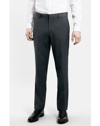 Topman Grey Slim Fit Suit Trousers
