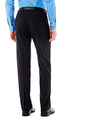 JF J.Ferrar Jf J Ferrar Black Striped Suit Pants Slim Fit