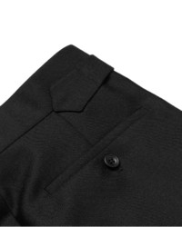 Kingsman Black Harry Slim Fit Wool And Mohair Blend Tuxedo Trousers