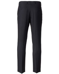Savile Row Modern Fit Black Flat Front Suit Pants