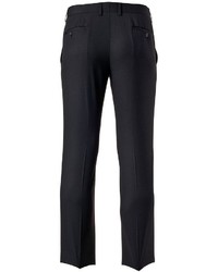 Savile Row Modern Fit Flat Front Black Suit Pants
