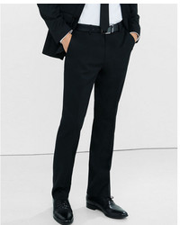 Express Modern Producer Black Wool Blend Twill Suit Pant