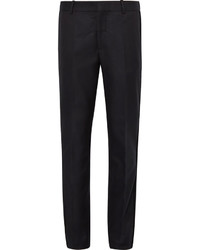 Alexander McQueen Navy Slim Fit Passeterie Trimmed Wool Twill Suit Trousers