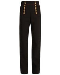 Burberry Prorsum Button Embellished High Rise Trousers